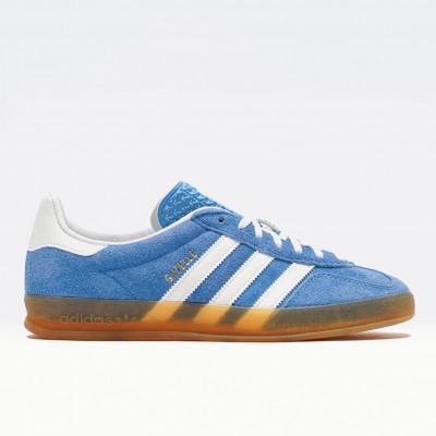 Кеды Adidas Gazelle Indoor Blue Fusion/Cloud White/Gold Metallic (HQ8717)
