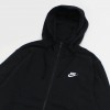 Толстовка Nike Sportswear Club Full-Zip Hoodie Black/Black/White (BV2648-010)