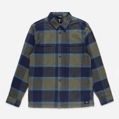Рубашка Vans Larkspur Plaid Flannel Grape Leaf/Paris Night Blue (VN000P7ZF0O)