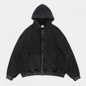 Толстовка Artiemaster Zip Hoodie Boxy Fit Washed Black (F10005)
