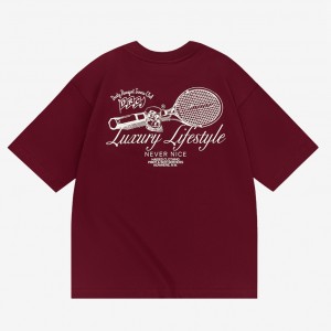 Футболка Haided Dusty Racquet Burgundy