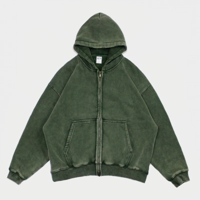 Толстовка Artiemaster Zip Hoodie Boxy Fit Washed Green (F10006)