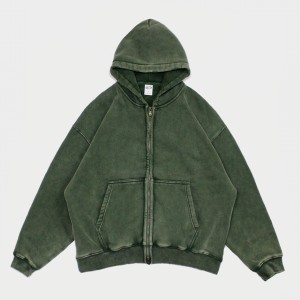 Толстовка Artiemaster Zip Hoodie Boxy Fit Washed Green (F10006)