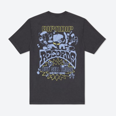Футболка RIPNDIP Records Tee Charcoal Sun Fade