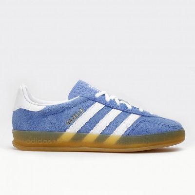 Кеды Adidas Gazelle Indoor Blue Fusion/Cloud White/Gold Metallic (HQ8717)