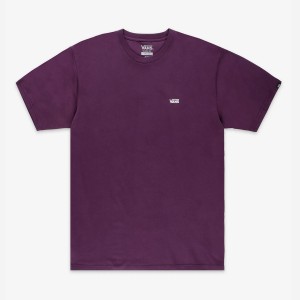 Футболка Vans Left Chest Logo Blackberry Wine/White (VA3CZECHJ)