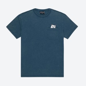 Футболка RIPNDIP Lord Nermal Pocket Tee Slate Mineral Wash
