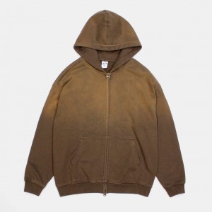 Толстовка Artiemaster Zip Hoodie Garment Dyed Brown (2596005)