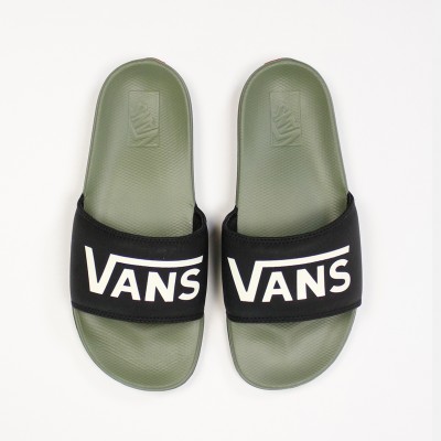 Сланцы Vans La Costa Slide-On Black/Olivine (VN0A5HF5GWL)