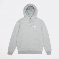 Толстовка Nike Sportswear Club Fleece Hoodie Dark Grey Heather/Matte Silver/White (BV2654-063)