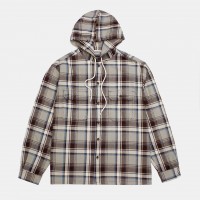 Рубашка Morata Tolkien Hooded Plaid Shirt Creamy White Grid (251090)