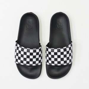 Сланцы Vans La Costa Slide-On Checkerboard True White/Black (VN0A5HF527I)