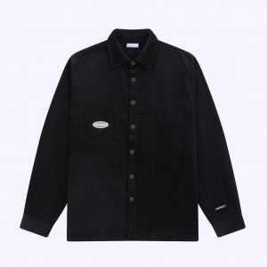 Рубашка Ymkashix Velvet Button Black