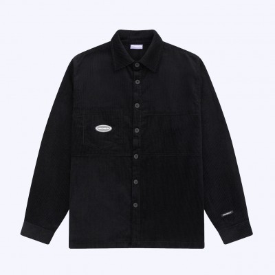 Рубашка Ymkashix Velvet Button Black